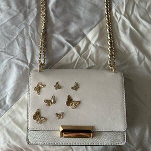 Aldo Dalsby White Gold Butterfly Bag